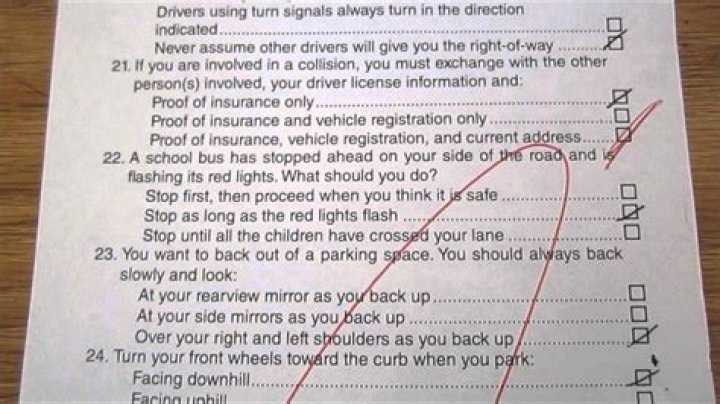 What is on the written driving test
