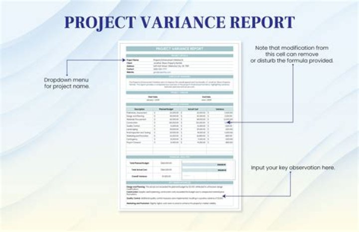 What is Project variance