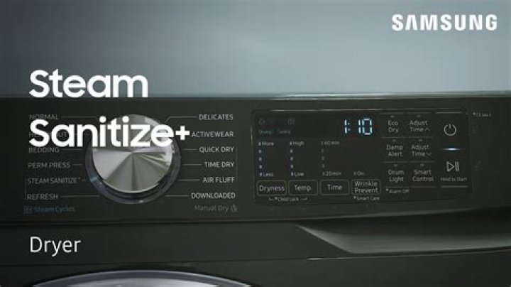 What is steam sanitize on Samsung dryer