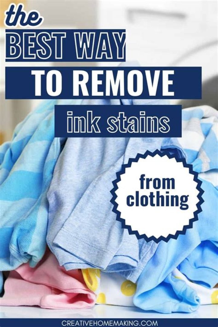 What is the best way to remove ink from clothing?
