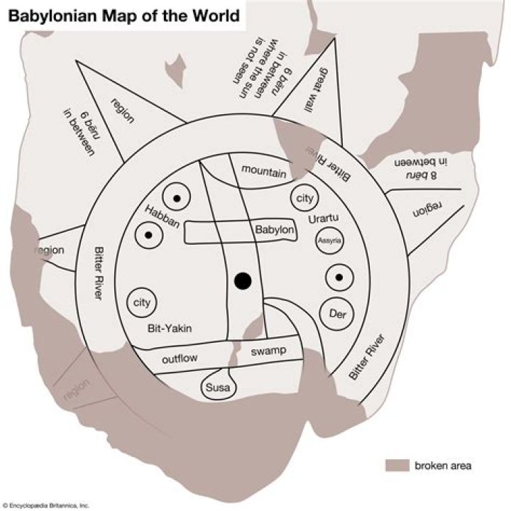 What is the center of the Babylonian map
