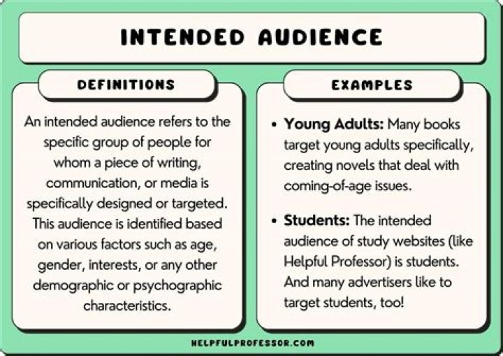 What is the definition of audience in literature?