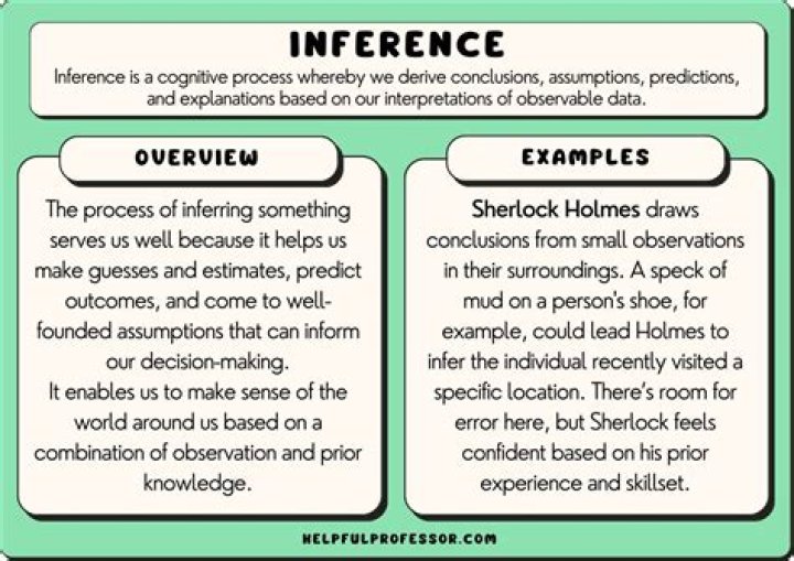 What is the difference between an observation and an inference give an example