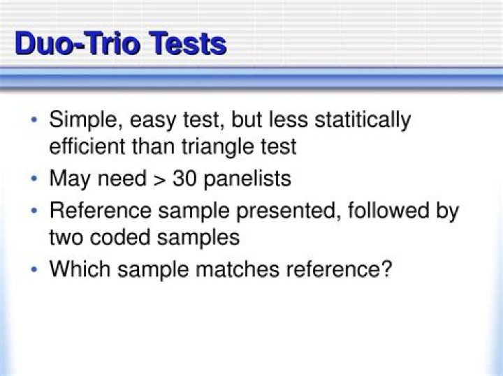 What is the difference between Duo Trio and triangle tests