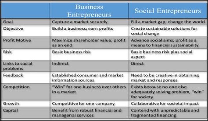 What is the difference between social entrepreneurship and business entrepreneurship?