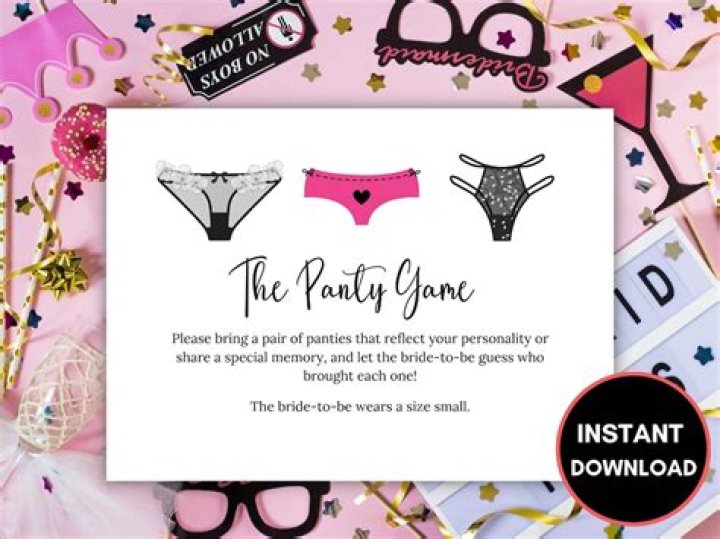 What is the panty game at bridal showers