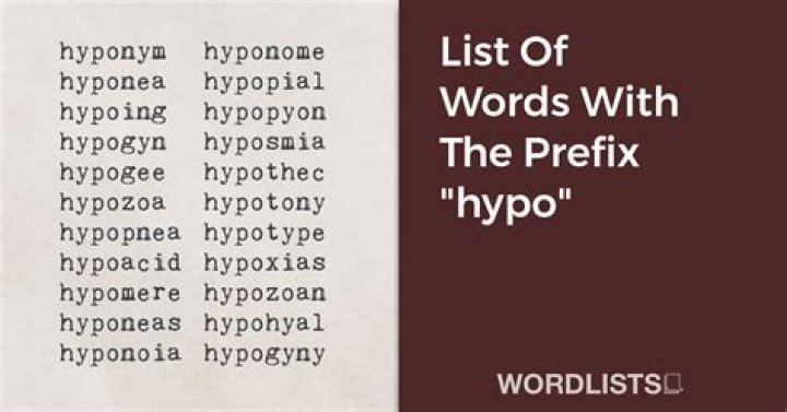 What is the prefix hypo mean