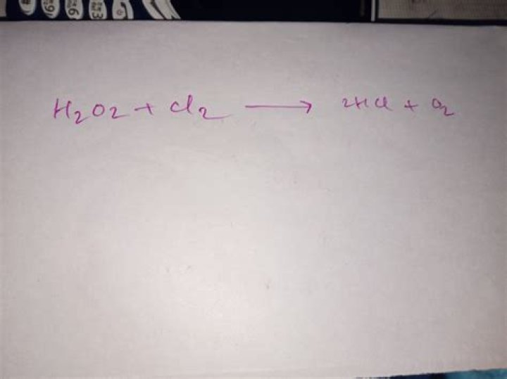 What is the product of the reaction of h2o2 with cl2