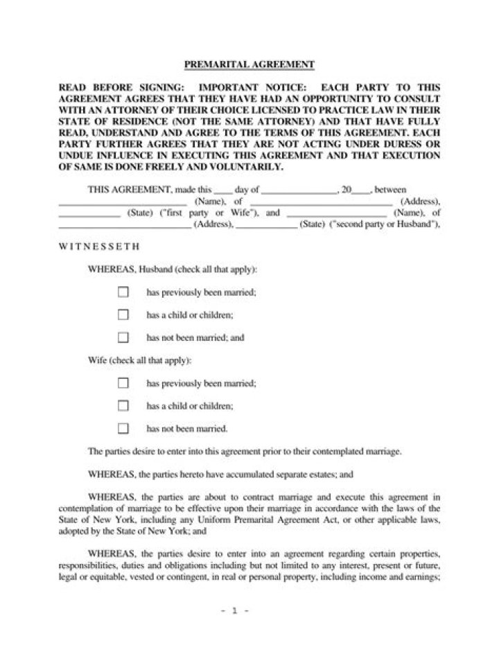 What is the purpose of a premarital agreement