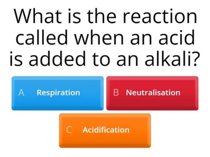 What is the reaction called when an acid reacts with an alkali?