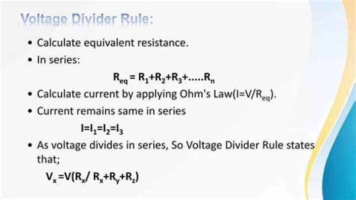 What is the voltage division rule?