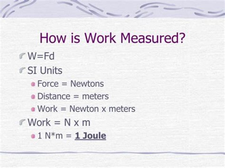 What is work measured in?