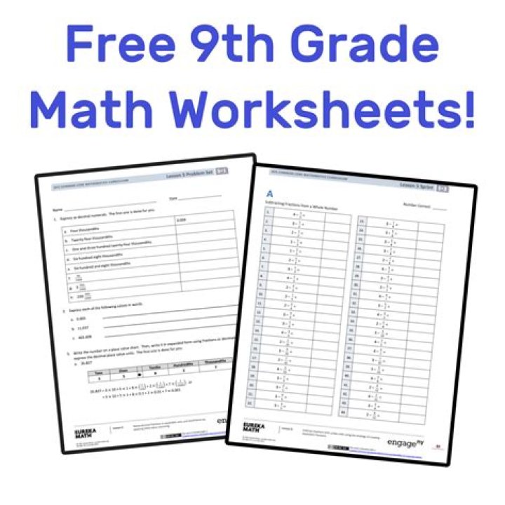 What kind of math do 9th graders do?