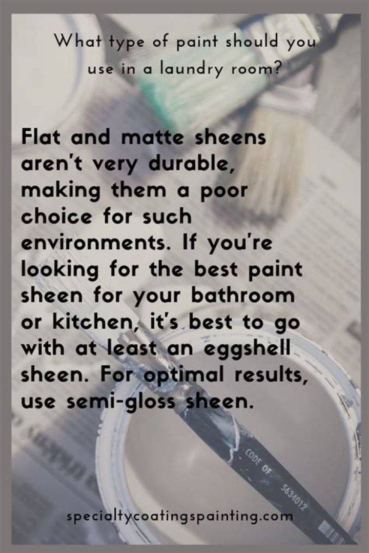 What type of paint should you use in a laundry room