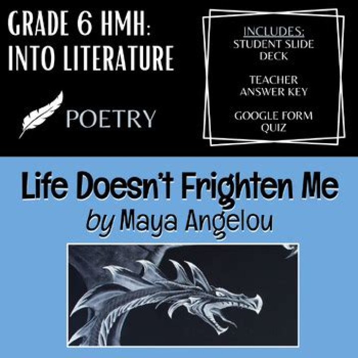 When did Maya Angelou write life doesn't frighten me?