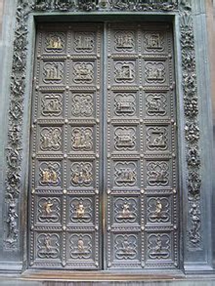 Where are the original baptistery doors