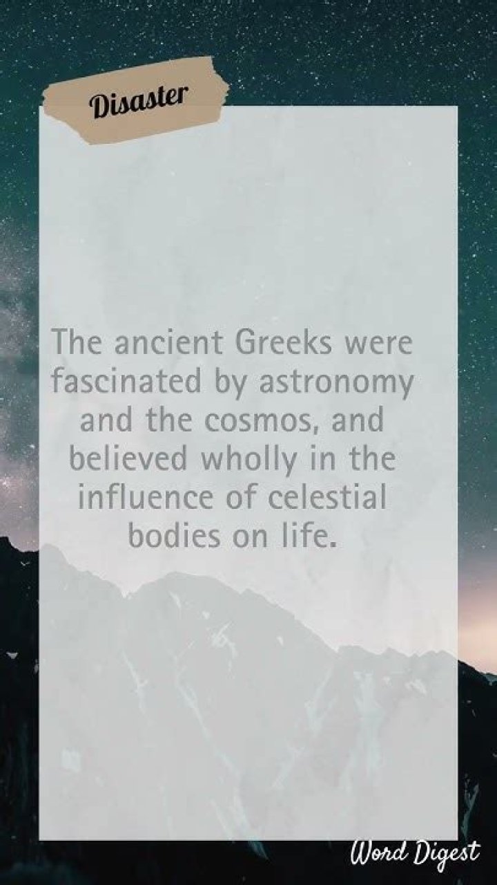 Where did the word disaster come from?