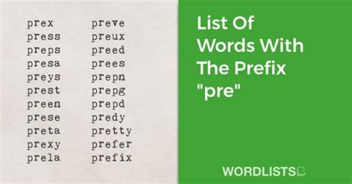 Where does the prefix pre come from