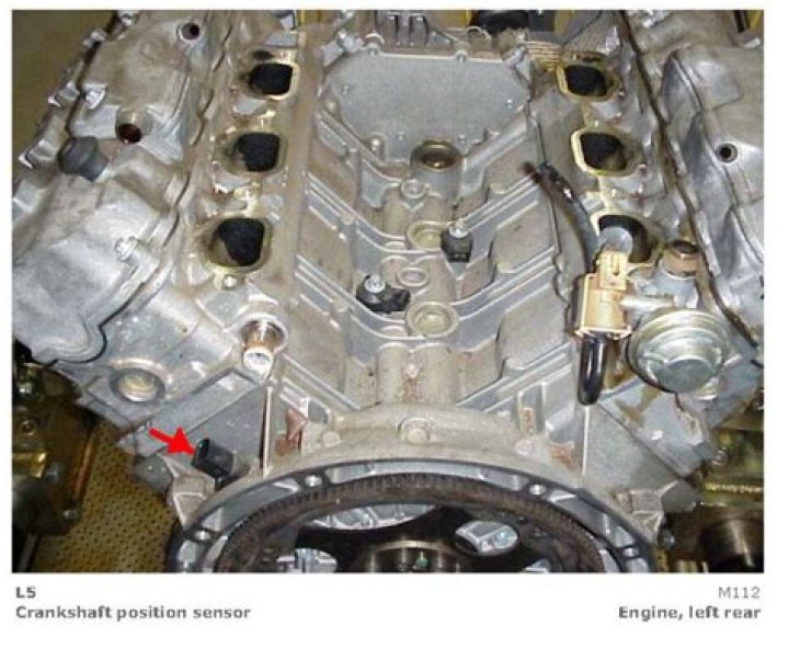 Where is the crank sensor on a 2006 Chrysler 300?