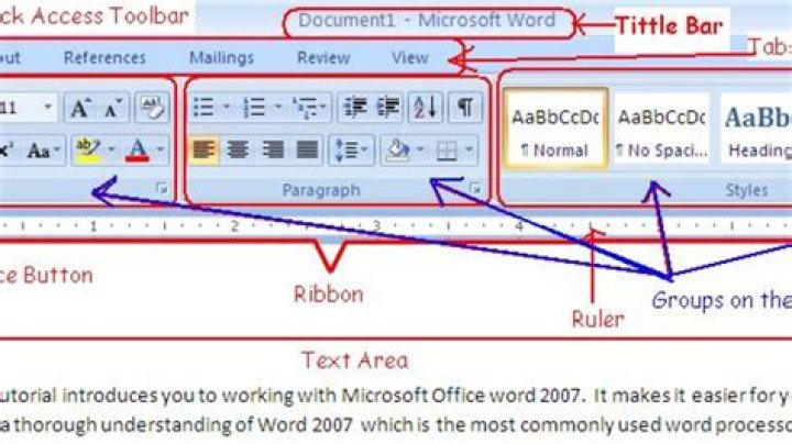 Where is the toolbar in Word 2016?