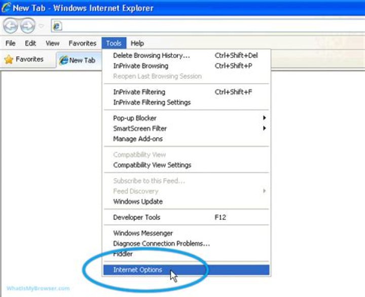 Where is Tools menu in Internet Explorer?