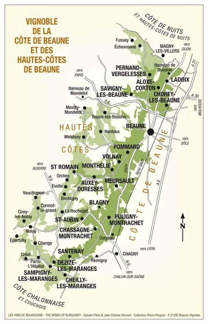 Which are the three most important white wine villages in the Côte de Beaune