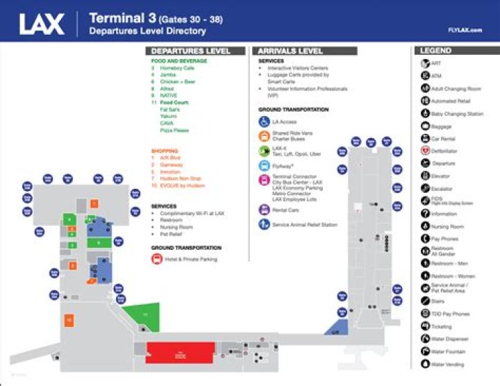Which terminal does Emirates fly from LAX?